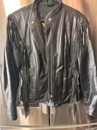 Womans Harley Davidson Leather Fringe Jacket