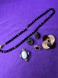 Vintage Bundle Of Black Jewelry