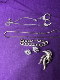 Vintage Bundle Of Silver Jewelry
