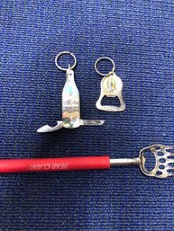 Knife Keychain, Bottle Opener Keychain And Scratcher