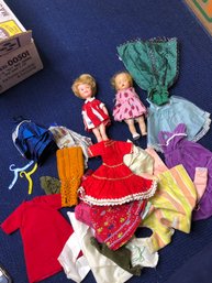 Two Antique Dolls And Clothes