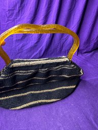 Vintage Black And Gold Purse