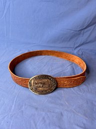 Sidney Centennial Belt Buckle With Leather Belt