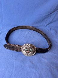 SSI Western Buckle With Leather Belt