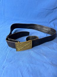 Ulver Black Horse Troop Belt Buckle With Leather Belt