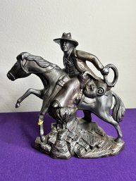 Vintage Ceramic Cowboy Statue