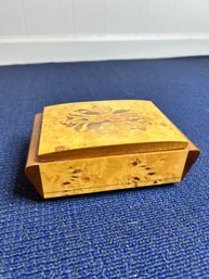 Wood Inlay Music Jewlery Box