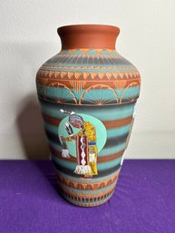 Indian Clay Vase