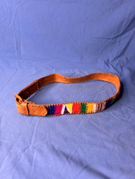 Leather Multi Color Belt