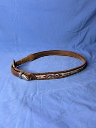 Dark Brown Colored Leather Belt