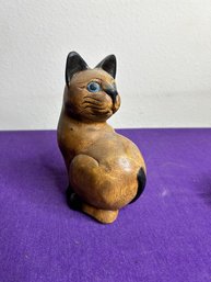 Wood Cat Statue