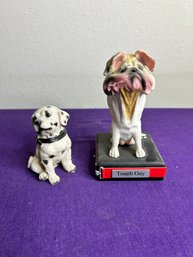 Two Dog Statues
