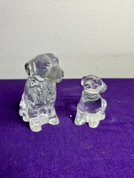 Waterford Crystal Labrador And Puppy