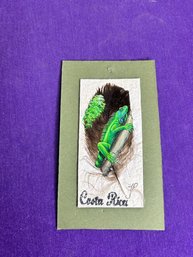 Costa Rica Gekko Feather Art