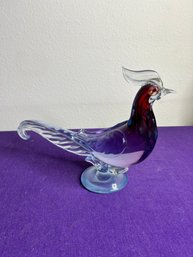 Glass Blown Bird Statue