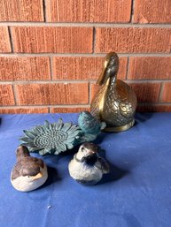 Brass Bookends And Birds