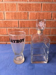 Decanter And Playboy Glass