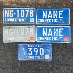 Vintage Connecticut License Plates