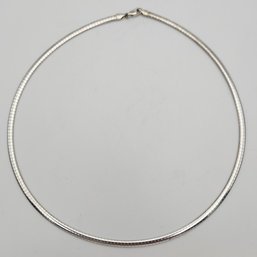 18' Sterling Silver 4mm Omega Necklace