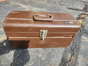 Vintage Handicraft Metal Toolbox.