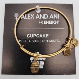 NWT Alex & Ani Cupcake Russian Gold Charm Bracelet