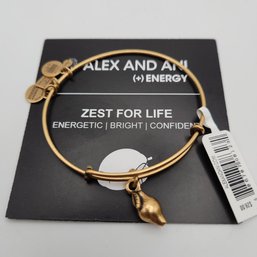 NWT Alex & Ani Zest For Life Russian Gold Charm Bracelet