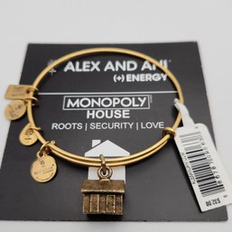 NWT Alex & Ani Monopoly House Russian Gold Charm Bracelet