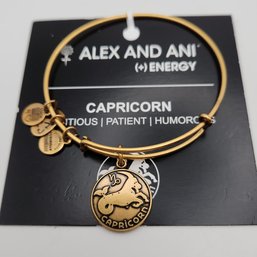 NWT Alex & Ani Capricorn Russian Gold Charm Bracelet