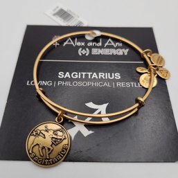 NWT Alex & Ani Sagittarius Russian Gold Charm Bracelet