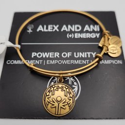 NWT Alex & Ani Power Of Unity Russian Gold Charm Bracelet