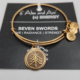 NWT Alex & Ani Seven Swords Russian Gold Charm Bracelet