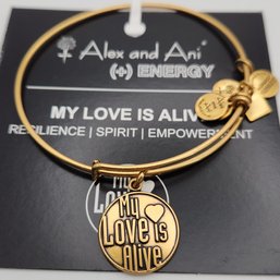 NWT Alex & Ani My Love Is Alive Russian Gold Charm Bracelet