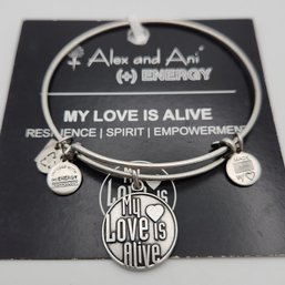 NWT Alex & Ani My Love Is Alive Russian Silver Charm Bracelet