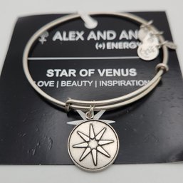 NWT Alex & Ani Star Of Venus Russian Silver Charm Bracelet