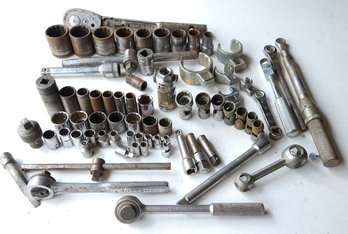 Nice Collection Of Quality Craftsman Snap On & Proto 1/2' 3/8' 14' Sockets Drivers & Accessories