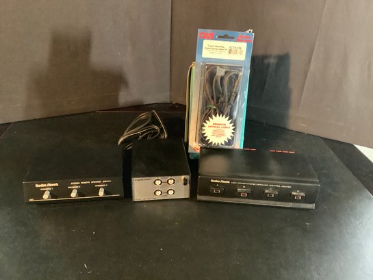 Stereo Amp, Switches And Optical Cable