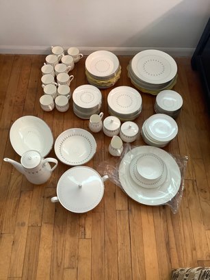 Mikasa. Bone China Aurora Pattern Service For 12 And Additional Serving  Pieces- See Description