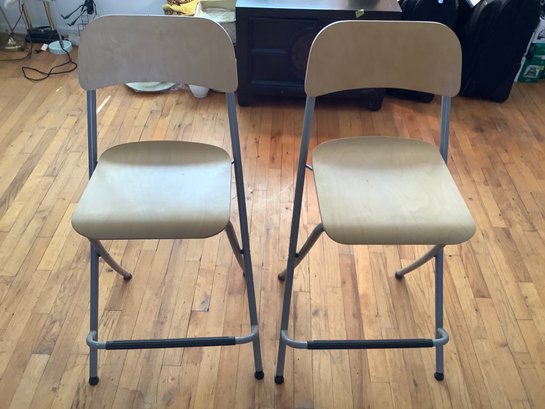 2 Folding Bar Chairs