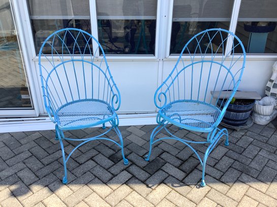 2 Outdoor Steel Chairs