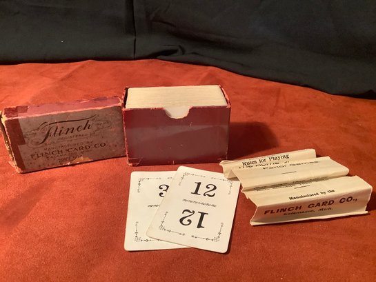 ANTIQUE CARD GAME FLINCH FROM 1913