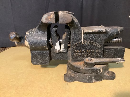 Vintage Littlestown  3 1/2 Inch Bench Vice- Made In New York