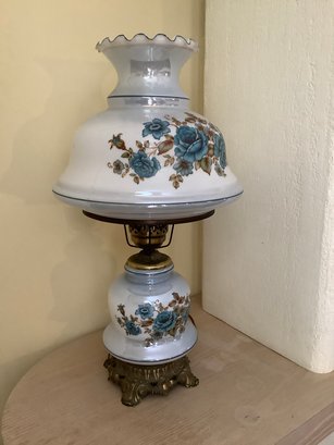 Vintage Lamp With Glass Shade