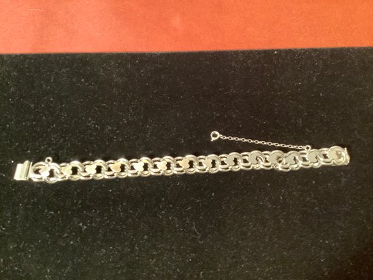 Sterling Silver Bracelet W Safety Clasp Great Gift!