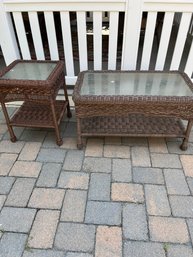 2 Wicker Outdoor Tables