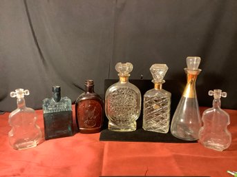 Vintage Bottles Including Old Cabin Whiskey, Cello& More