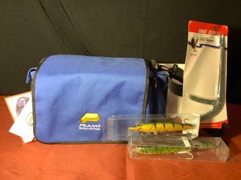 Fishing Hook Remover & Plano Tackle Bag W/ Tags & Lures- See Photos & Description