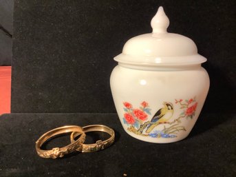 2 Childrens Bracelets & Avon Ginger Jar