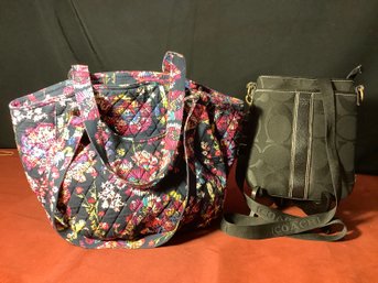 Coach Hipster Pocketbook & Vera Bradley Travel Hand Bag