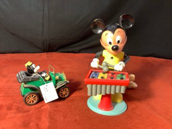 Disney Vintage  Mickey Playing The Xylophone Puppet & More