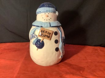 Mrs. Fields -Snowman Limited Edition Cookie Jar